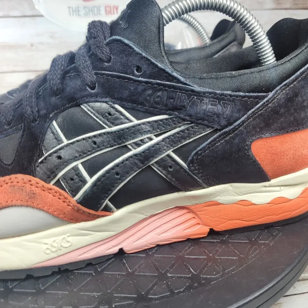 Asics Gel-Lyte V Trainers Women’s Size 8.5 Black Leather Comfort Running Shoes